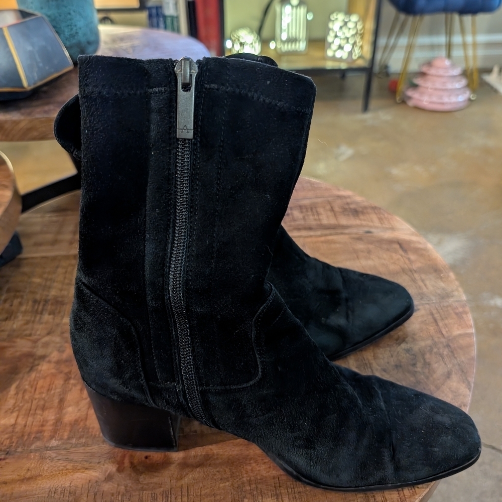Aquatalia Tilly Weatherproof Bootie, black suede, size 9 - Picture 8 of 16